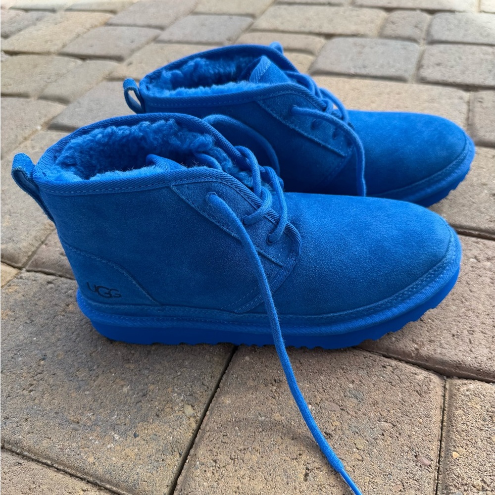 UGG Ankle Boot Blue Suede. Kids 6, Womens 7.5 NEW
